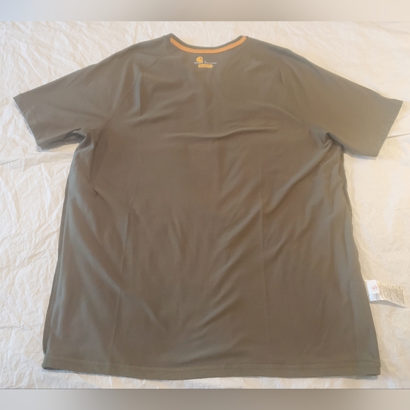 Carhartt Force Men's Olive Green T-shirt, Size Large - Picture 7 of 9